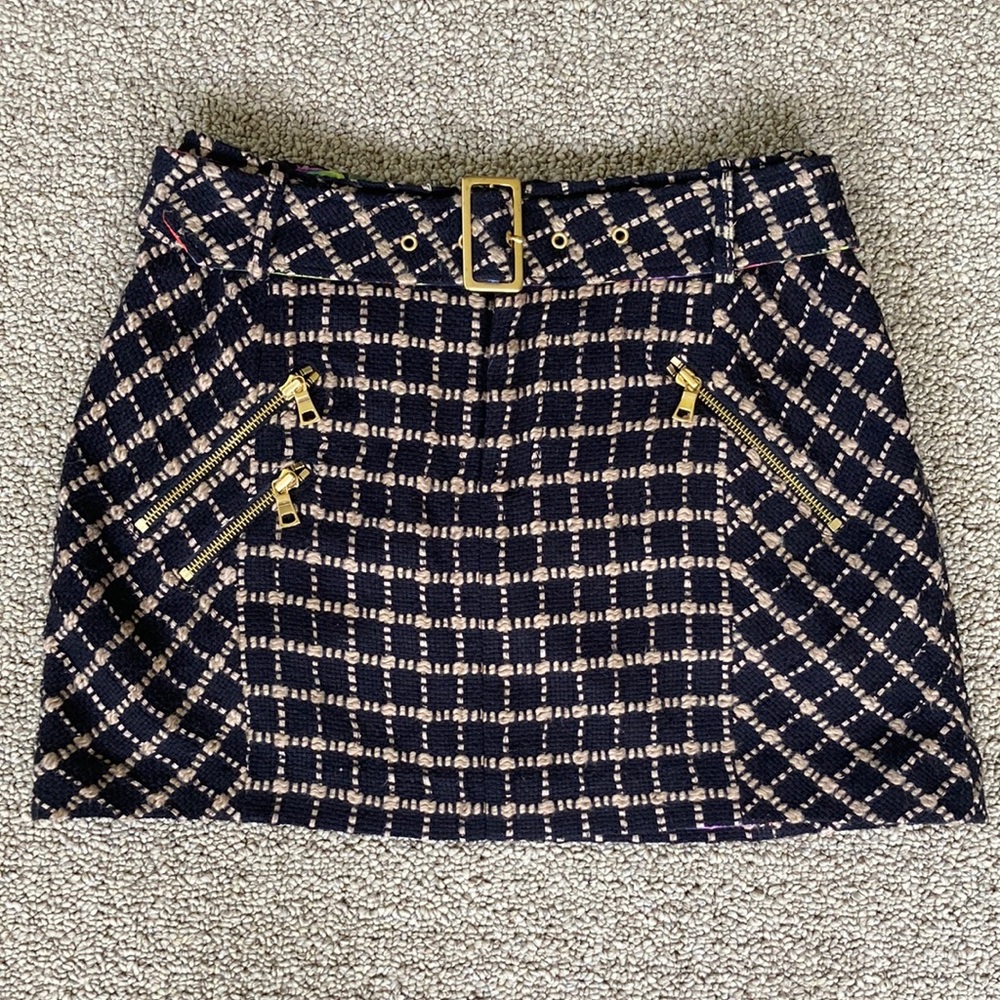 Rachel Roy Plaid Tweed Mini Skirt